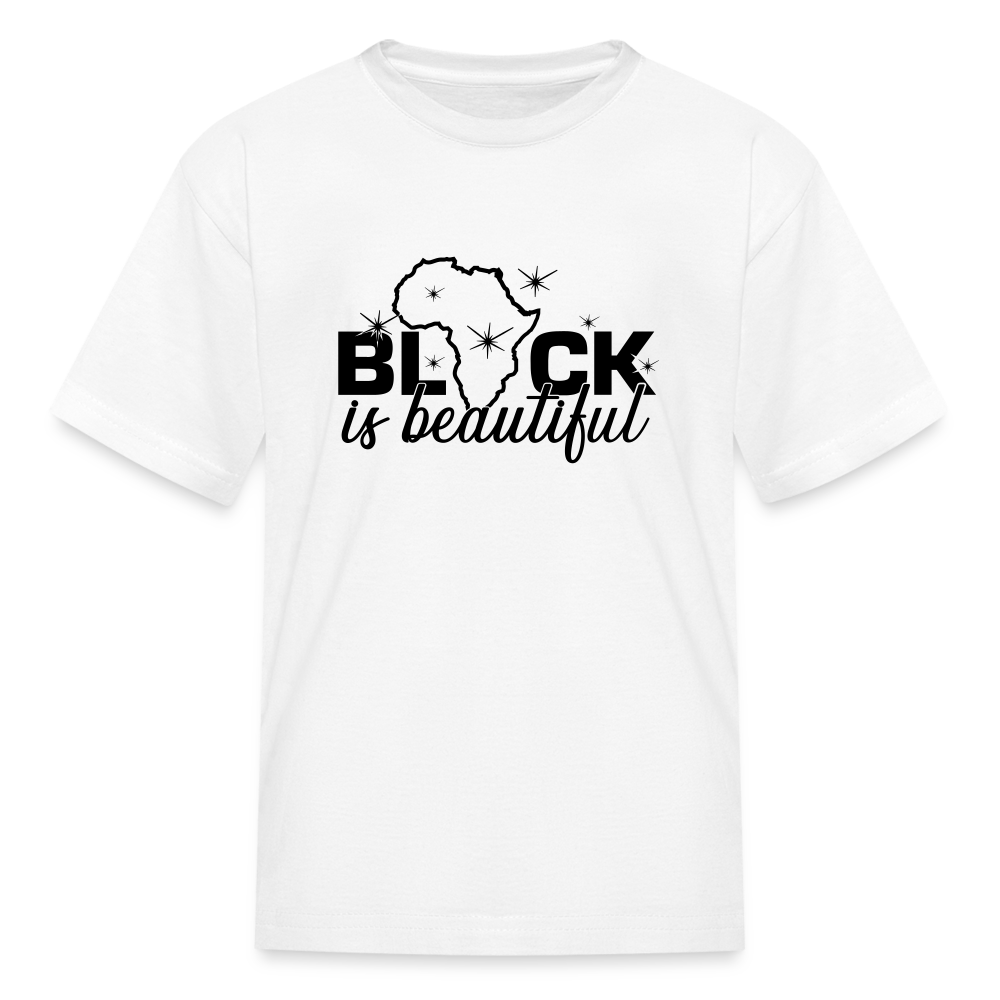 Black Is Beautiful Kids' T-Shirt - white