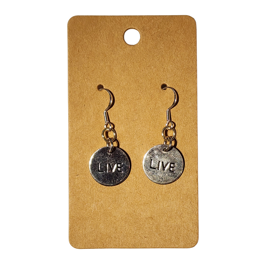 "Live" Inspirational Dangle Earrings