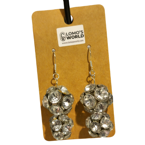 Sparkling Crystal Ball Dangle Earrings