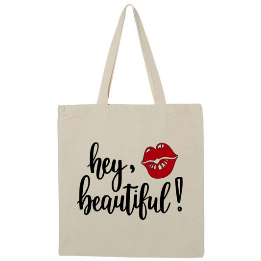 Hey Beautiful Canvas Tote Bag