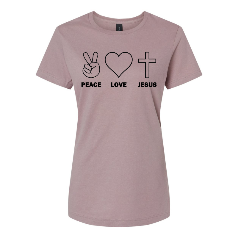 Peace Love Jesus Graphic T-Shirt