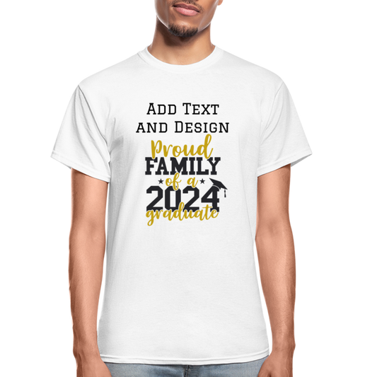 Proud Family of a 2024 Graduate T-Shirt - white