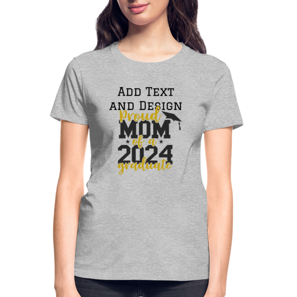 Proud Mom of a 2024 Graduate  Ladies T-Shirt - heather gray