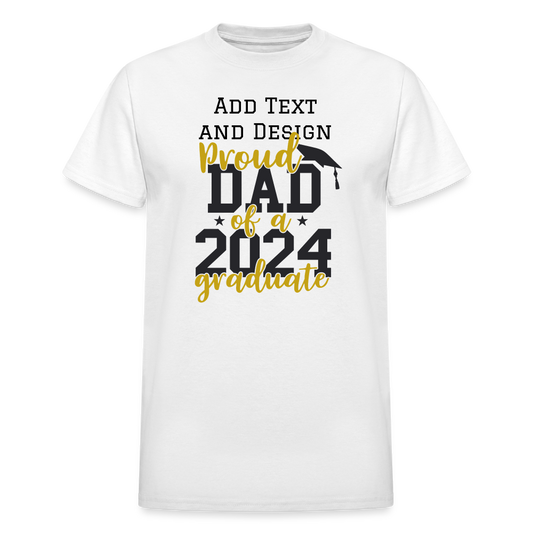 Proud Dad of a 2024 Graduate T-Shirt - white