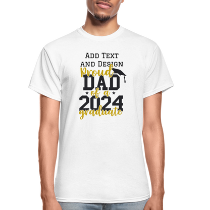 Proud Dad of a 2024 Graduate T-Shirt - white