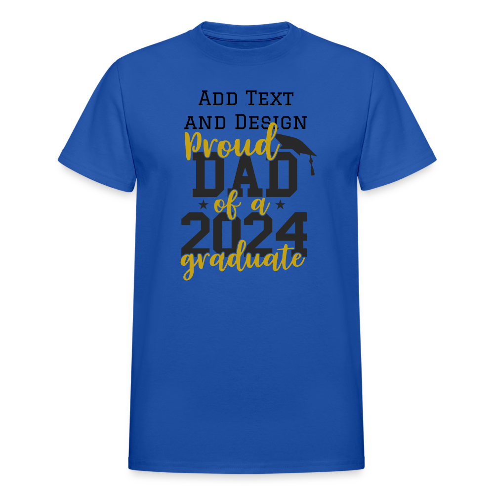 Proud Dad of a 2024 Graduate T-Shirt - royal blue