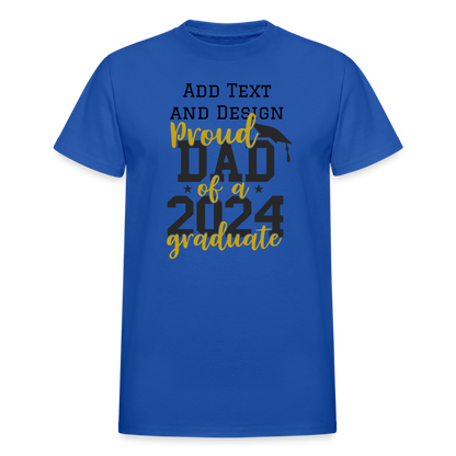 Proud Dad of a 2024 Graduate T-Shirt - royal blue