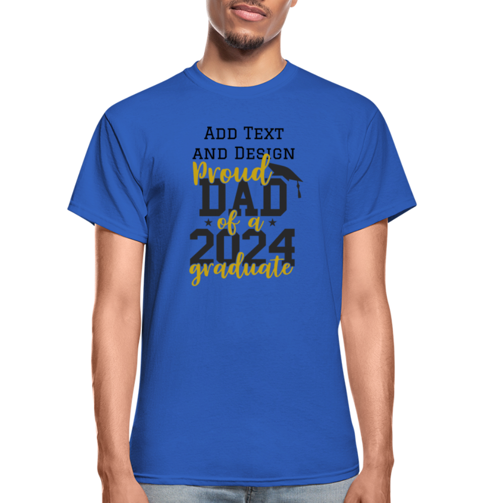 Proud Dad of a 2024 Graduate T-Shirt - royal blue