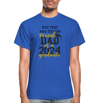 Proud Dad of a 2024 Graduate T-Shirt - royal blue