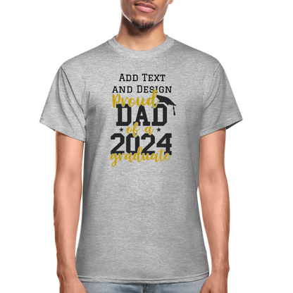 Proud Dad of a 2024 Graduate T-Shirt - heather gray