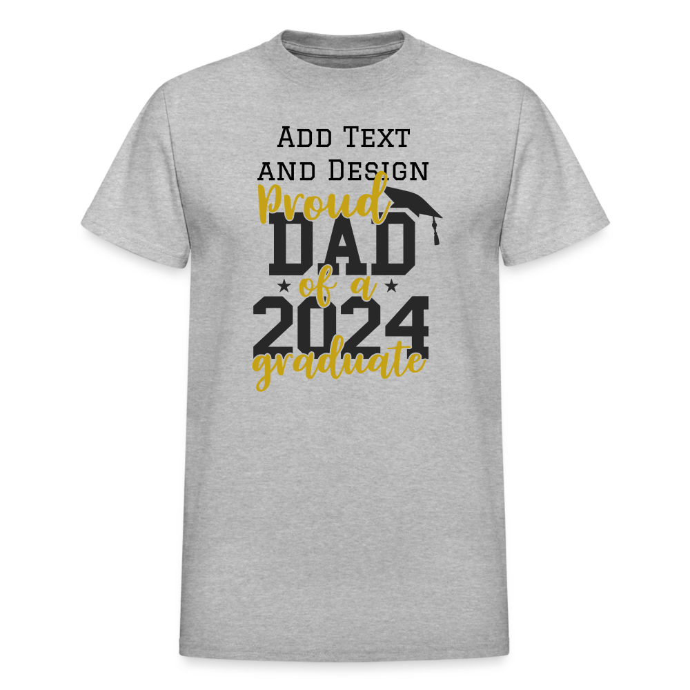 Proud Dad of a 2024 Graduate T-Shirt - heather gray