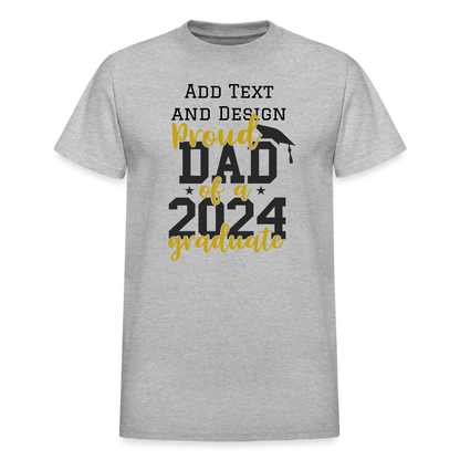 Proud Dad of a 2024 Graduate T-Shirt - heather gray